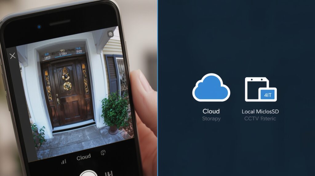 Comparison of cloud and local storage options for CCTV cameras.