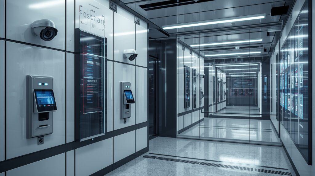 Modern facility featuring biometric access systems and advanced security controls.